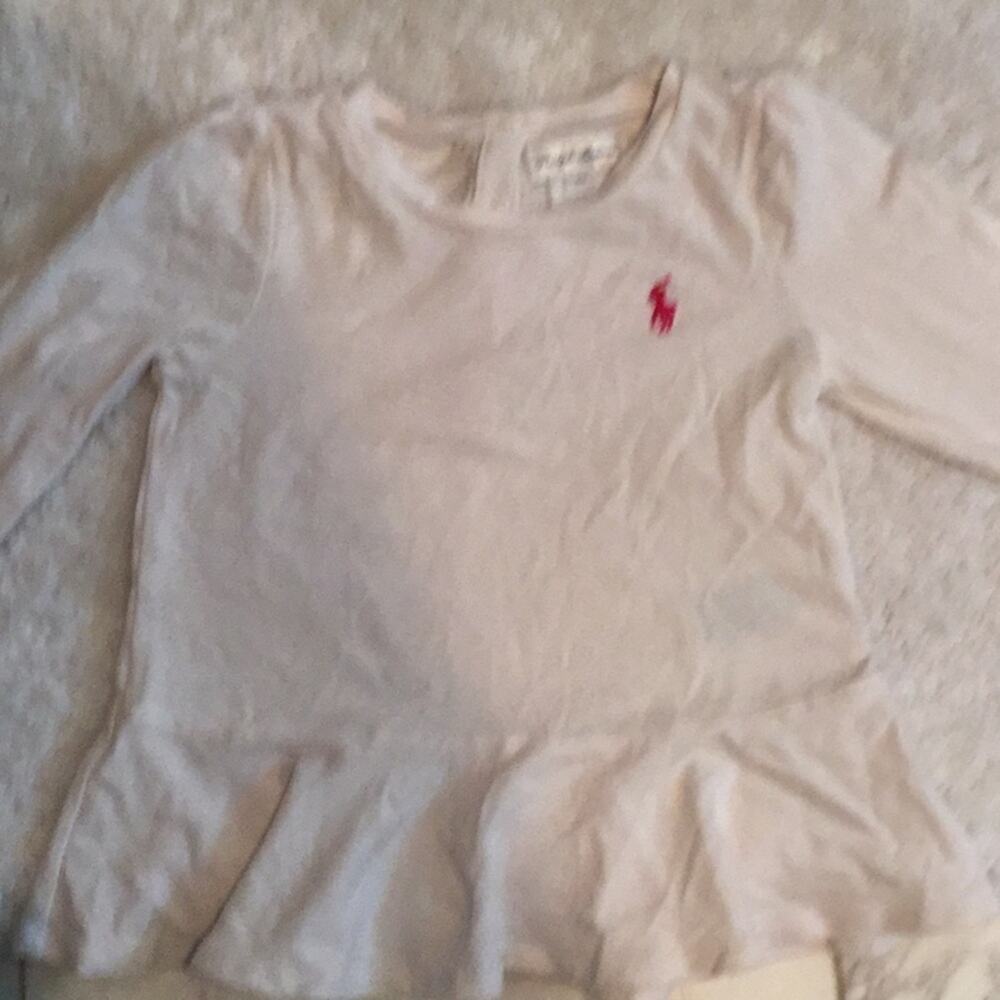 Ralph Lauren white peplum long sleeve worn once